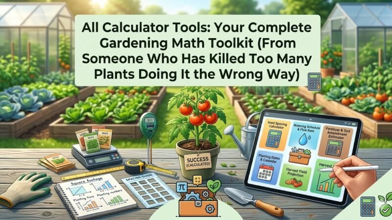 All Calculator Tools: Your Complete Gardening Math Toolkit (From Someone Who Has Killed Too Many Plants Doing It the Wrong Way)