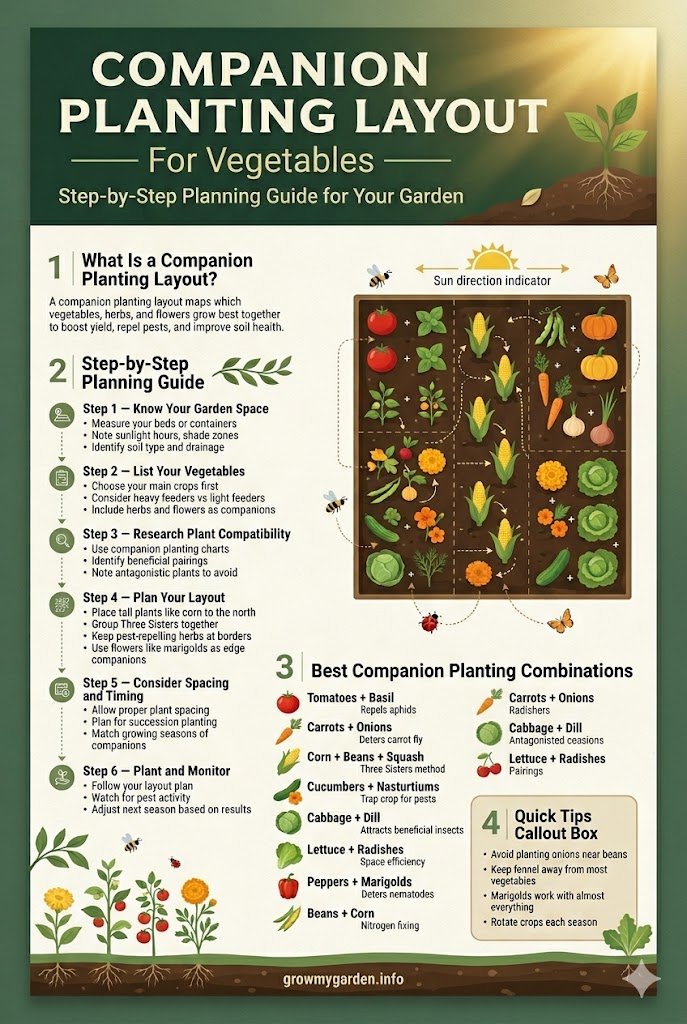 Companion Planting Layout for Vegetables — Step-by-Step Planning Guide