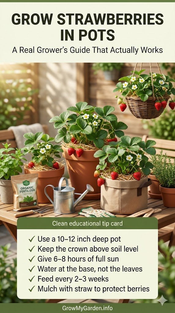 How to Grow Strawberries in Pots