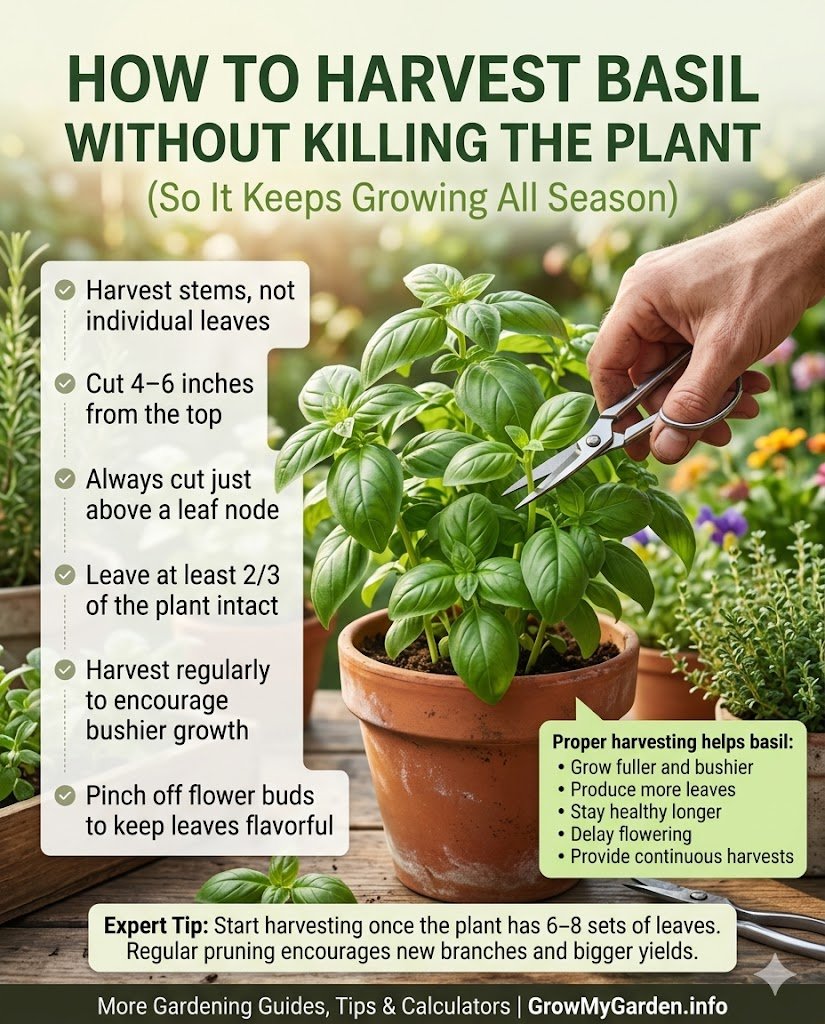How to Harvest Basil Without Killing the Plant (So It Keeps Growing All Season)