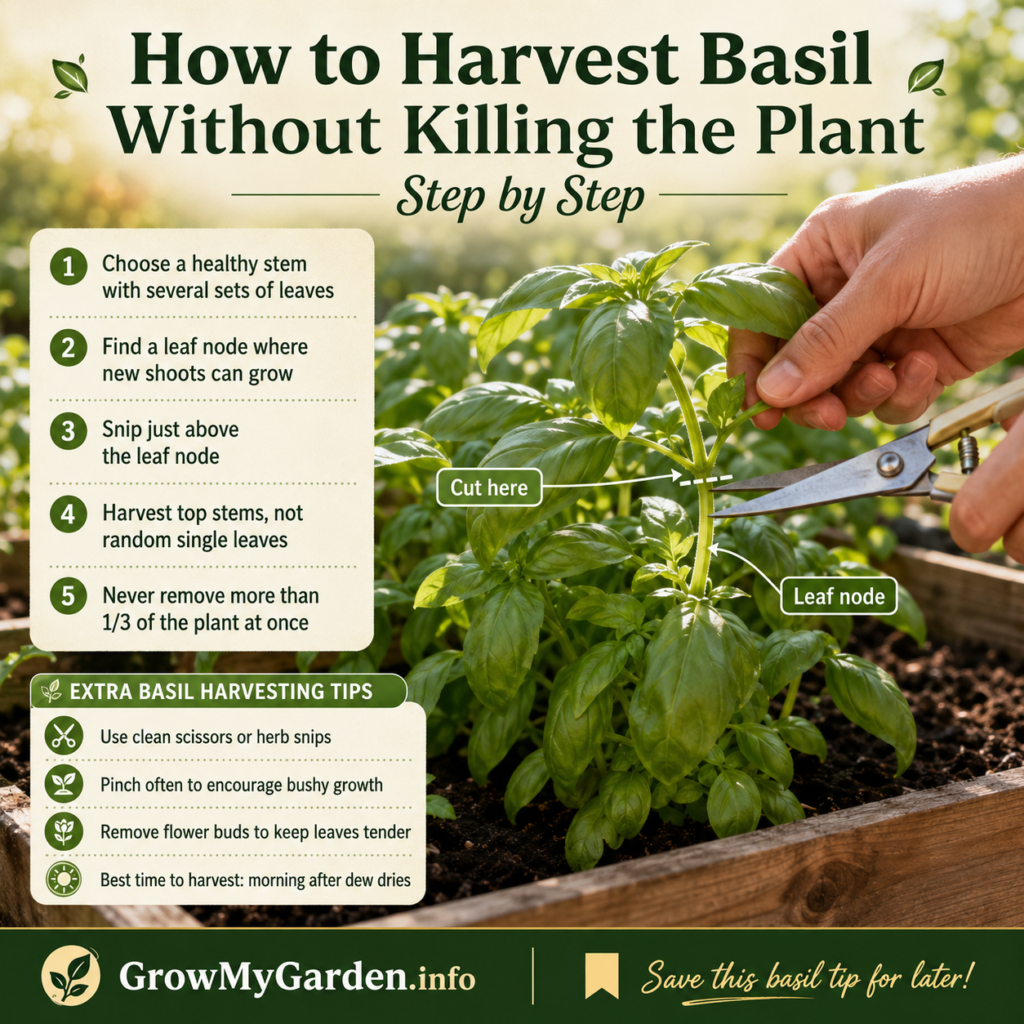 How to Harvest Basil Without Killing the Plant: Step by Step