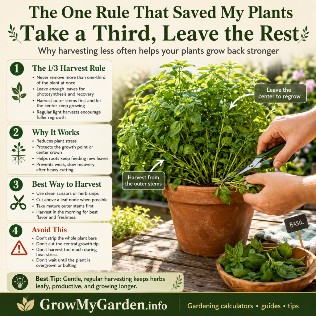 The one rule that saved my plants: take a third, leave the rest
