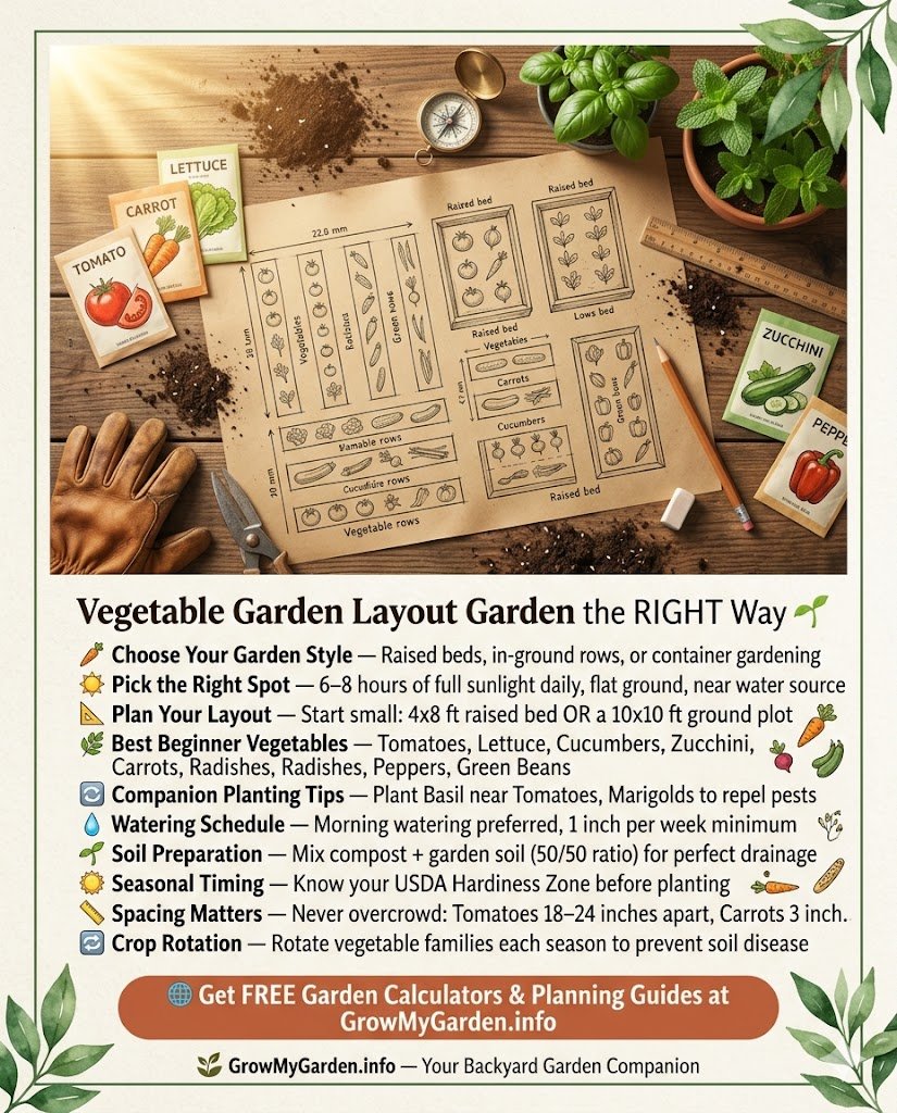 Vegetable Garden Layout for Beginners: Plan Your First Backyard Garden the Right Way