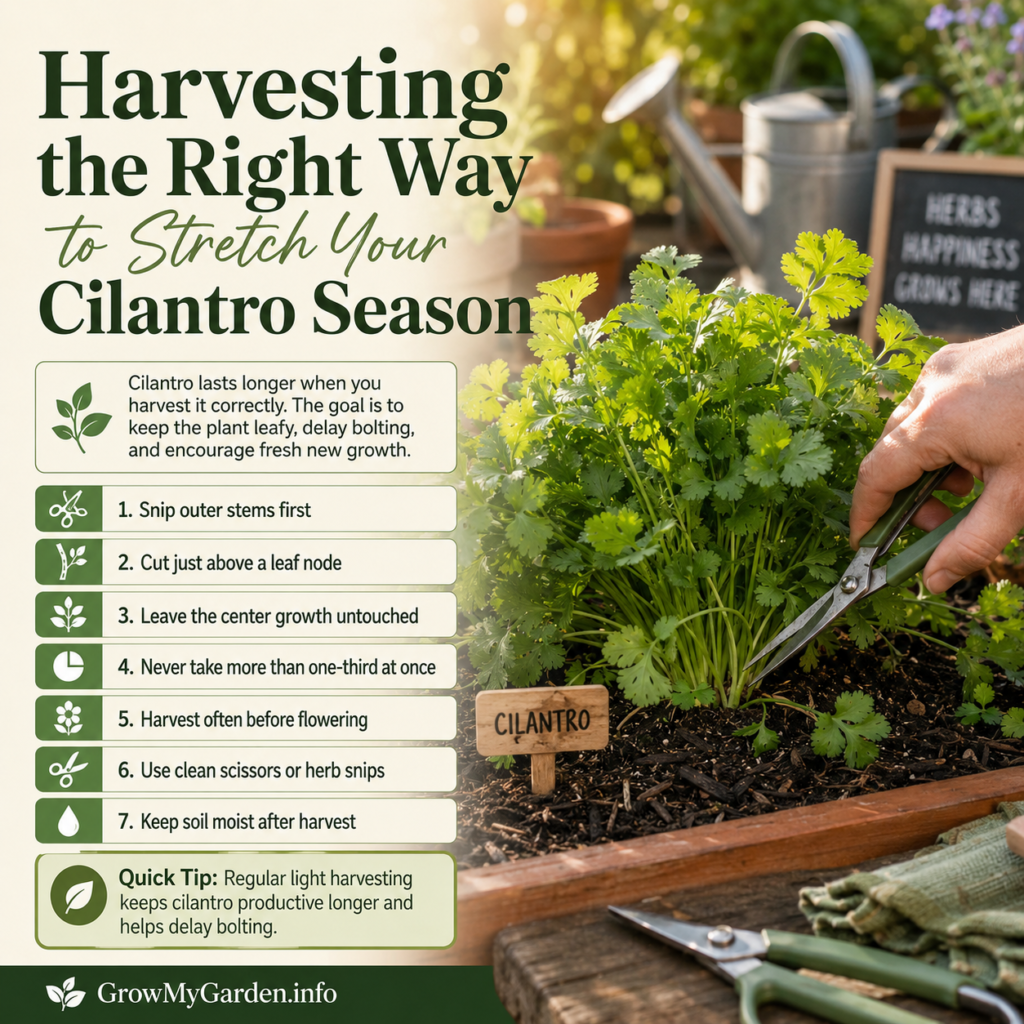 Harvesting the Right Way to Stretch Your Cilantro Season