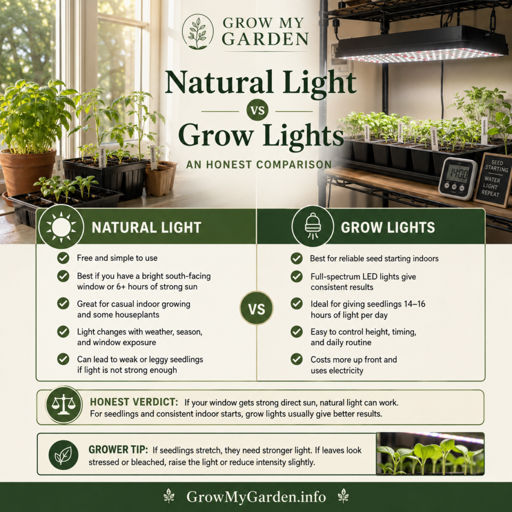 Natural Light vs Grow Lights: An Honest Comparison