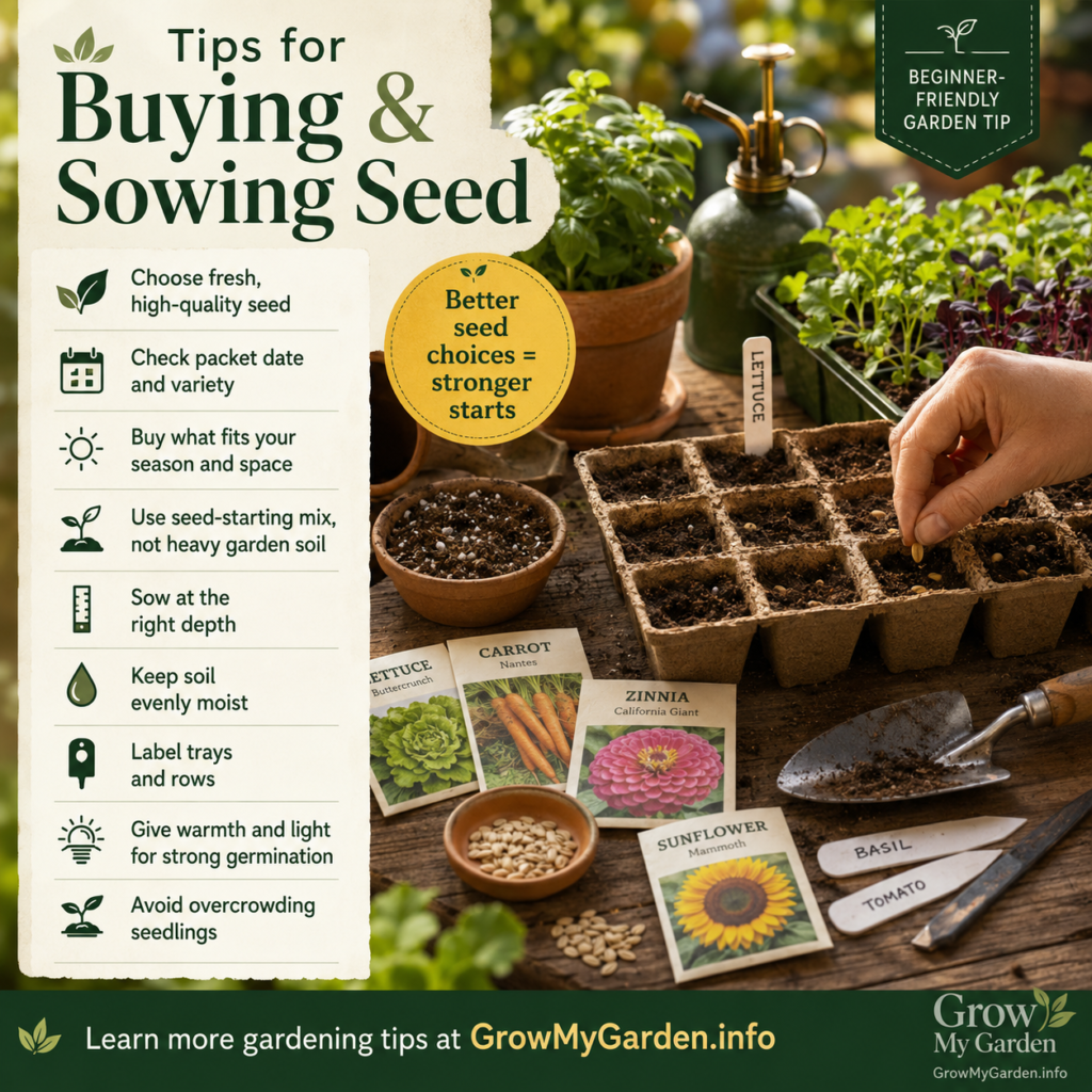 Tips for buying and sowing seed