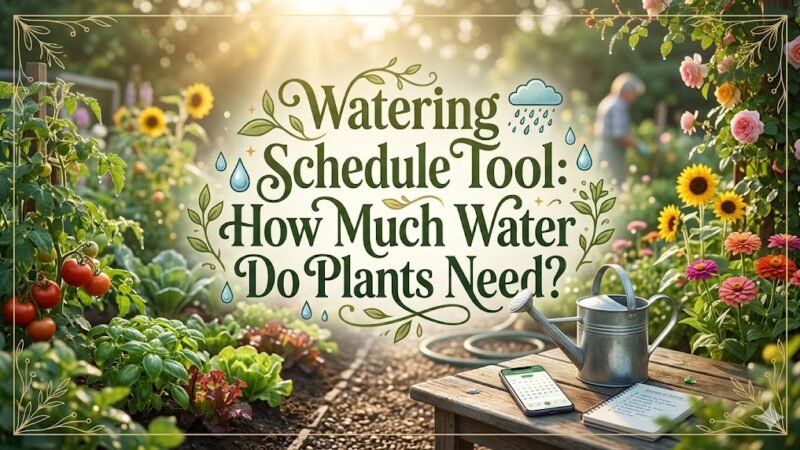 Watering Schedule Tool: How Much Water Do Plants Need?