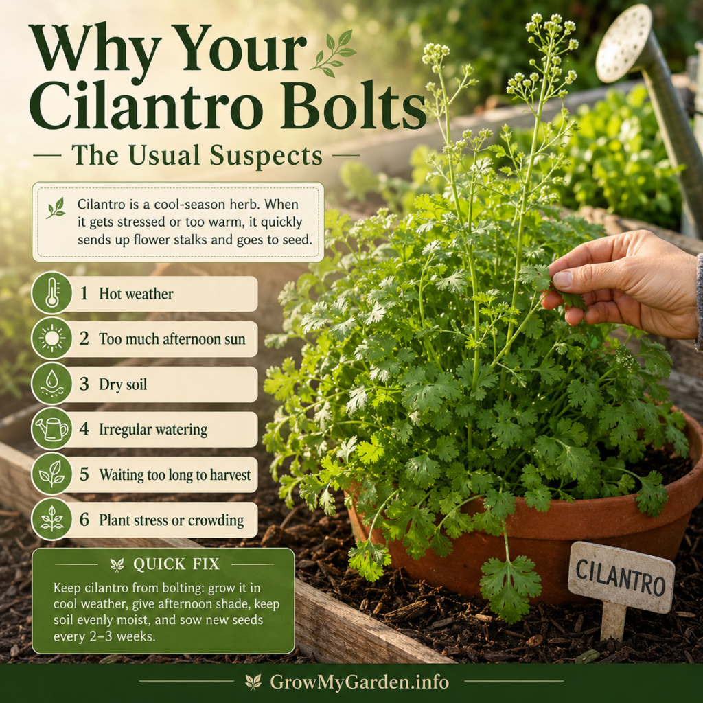 Why Your Cilantro Bolts: The Usual Suspects