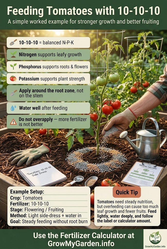 Worked example: feeding tomatoes with 10-10-10